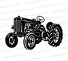 Tractor PNG with vintage design and detailed side profile
