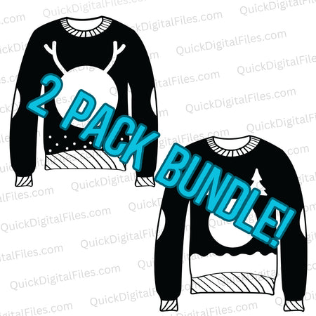 Customizable Christmas sweater SVG with blank space
