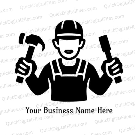 Handyman Tools Silhouette Logo - Customize Your Brand template svg png jpeg