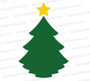 "Minimalist Christmas Tree with Yellow Star Top Graphic"