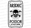 Arsenic Poison label SVG graphic for Halloween DIY projects