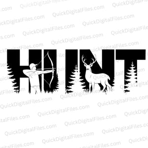 Hunt Scene SVG silhouette