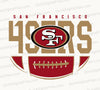 High-quality San Francisco 49ers logo featuring a red oval with white 'SF' and black '49'