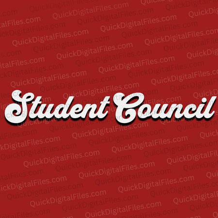 Retro Student Council Design SVG
