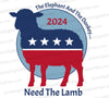 The Elephant and the Donkey Need the Lamb SVG