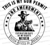 "2nd Amendment rights graphic with man holding pistol SVG."