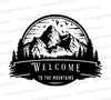 "Welcome to the Mountains Emblem SVG, PNG, JPEG"