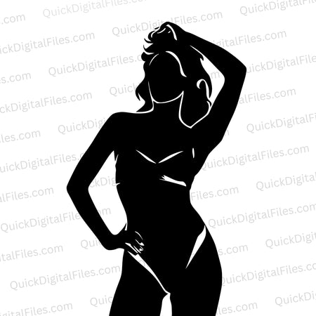 "Sexy Woman Body SVG Silhouette"