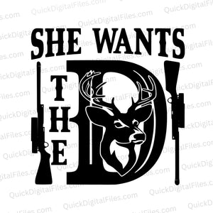 She Wants The D' SVG PNG Graphic