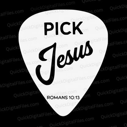 Pick Jesus SVG – Religious Music Design for Christian Creators