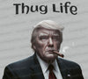 "Thug Life Donald Trump Monochrome Illustration - Digital Download" png jpeg pdf