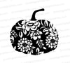 Autumn Bloom pumpkin and floral SVG for elegant fall decorating projects.