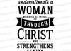 Empower Christian Women - Strength Through Christ Graphic svg png jpeg