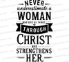 Empower Christian Women - Strength Through Christ Graphic svg png jpeg