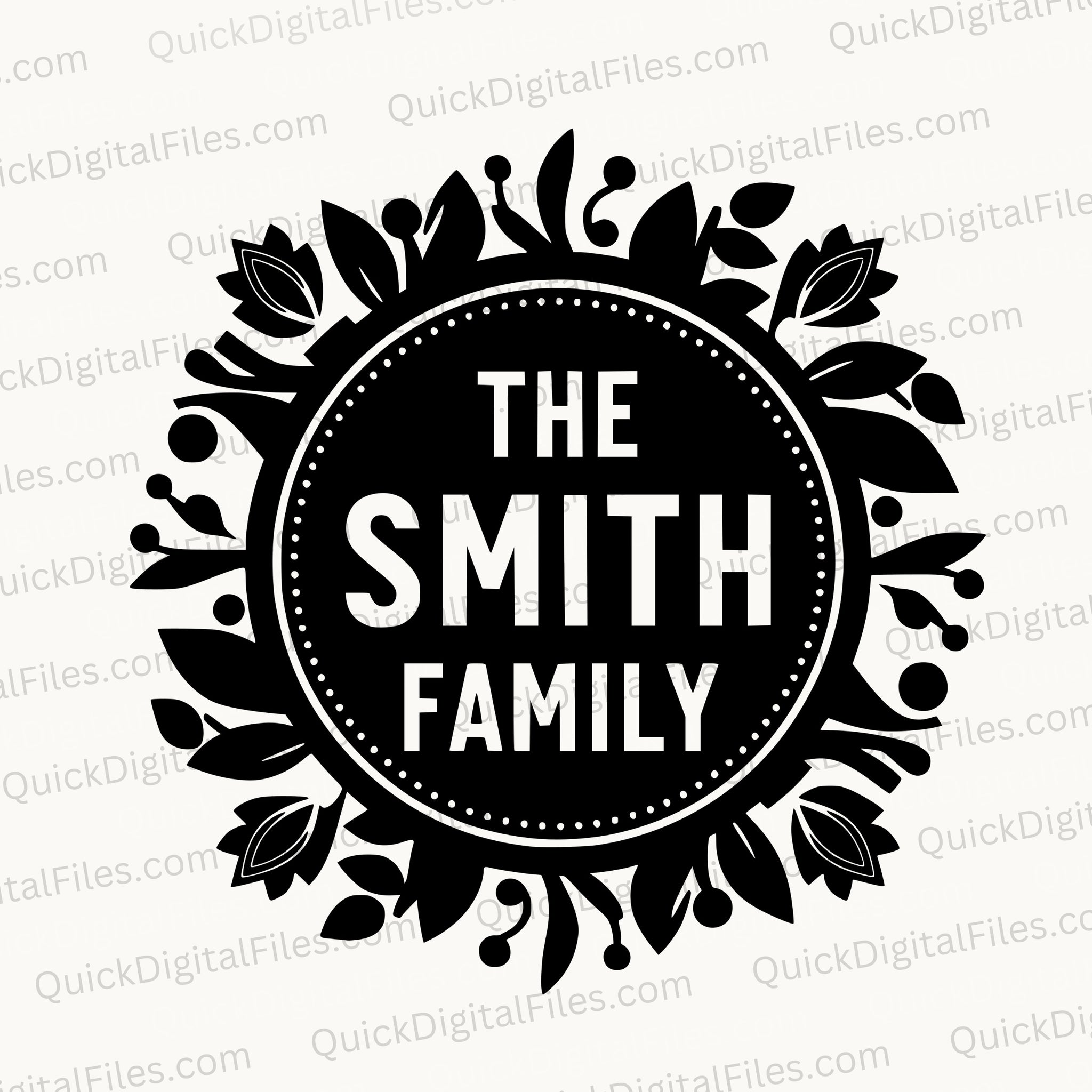 Custom Family Name Monogram Svg | The SMITH Family Design – Quick ...