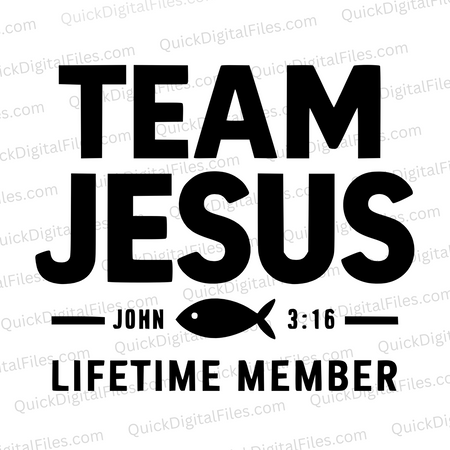 "Team Jesus Lifetime Member Christian Graphic SVG, PNG, JPEG, PDF"