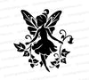 Enchanted fairy flowers silhouette SVG for whimsical crafting projects.