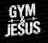 Gym and Jesus SVG in rustic grunge style for fitness lovers
