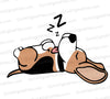 Sleeping beagle SVG with Z’s.
