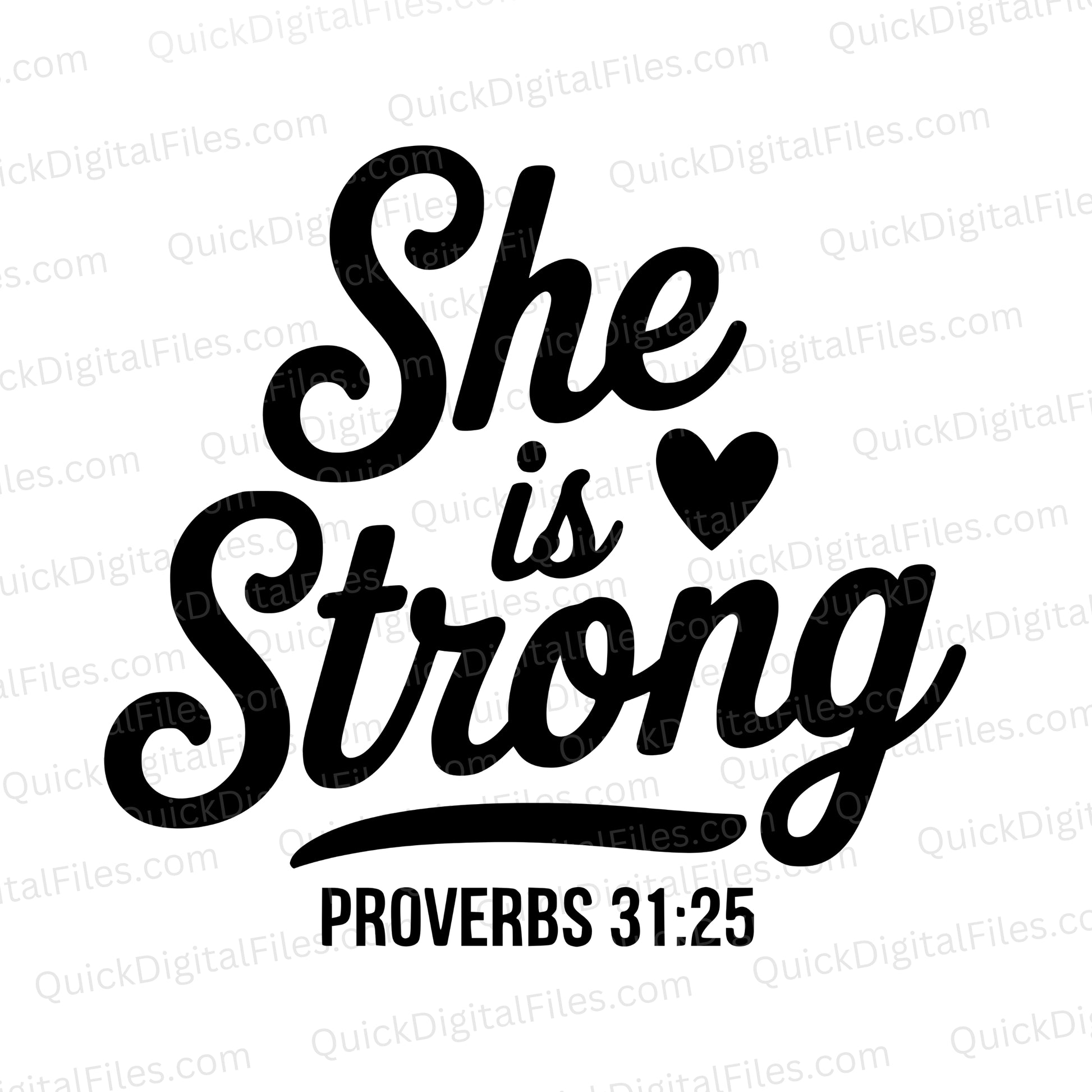 She Is Strong SVG | Proverbs 31:25 Christian Woman Design