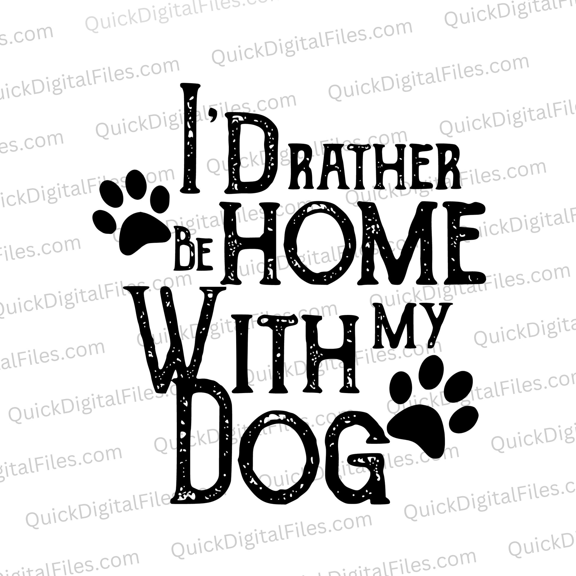 Black and white dog lover SVG file for Cricut and Silhouette
