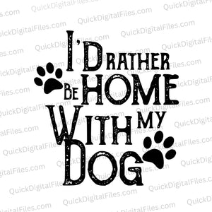 Black and white dog lover SVG file for Cricut and Silhouette