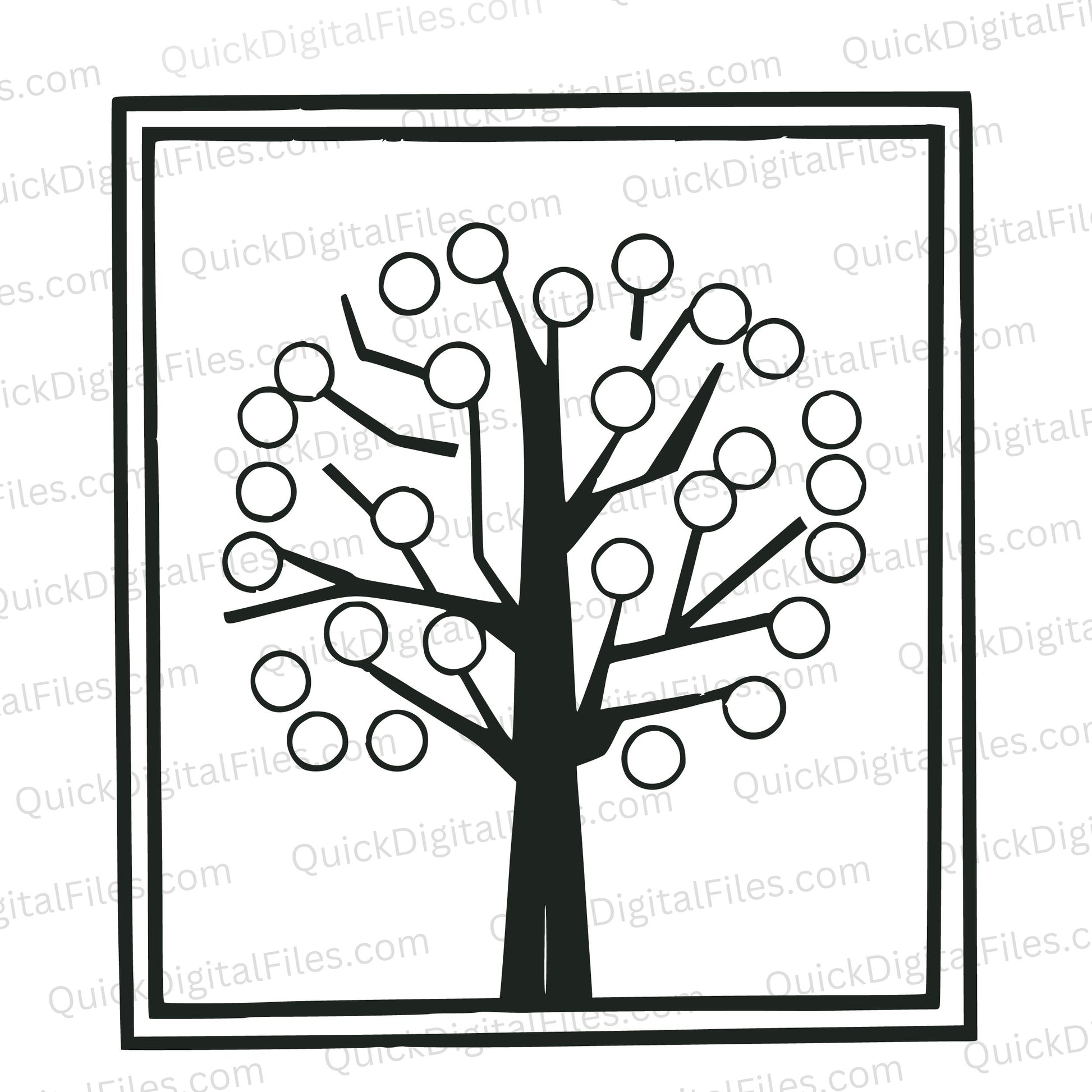 Modern botanical SVG illustration for creative home decor and apparel