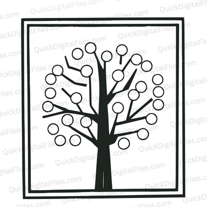 Modern botanical SVG illustration for creative home decor and apparel