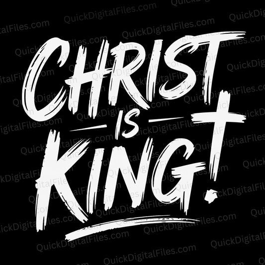 Christ Is King SVG | Christian T-Shirt Design with Cross Symbol