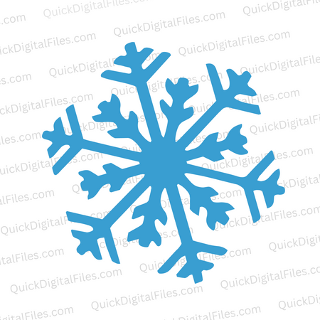 "Light Blue Snowflake SVG for Winter Crafting"