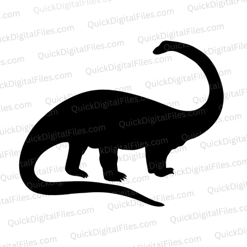 Brachiosaurus Silhouette: SVG DXF