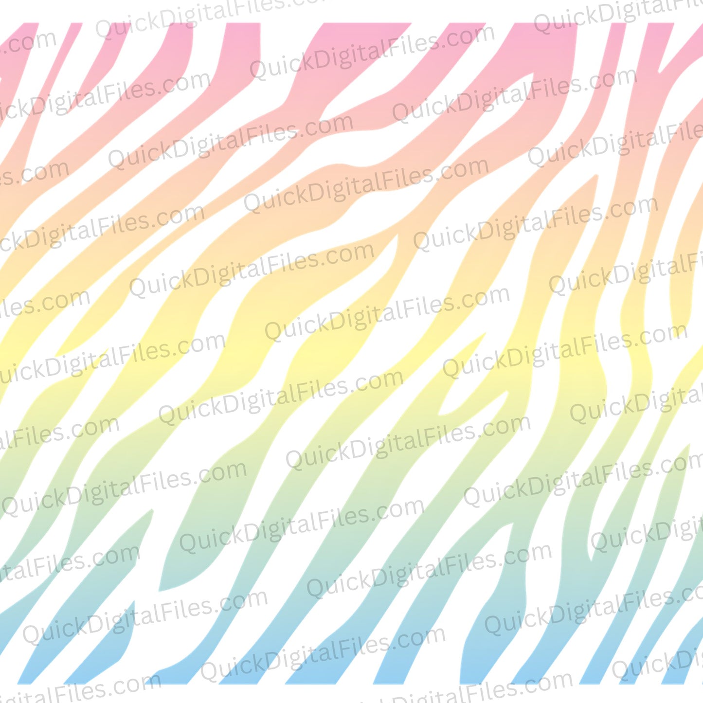Free Rainbow Zebra Stripes PNG
