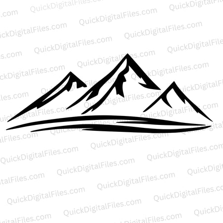 Minimalist Black Mountain Range Logo