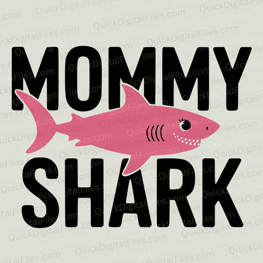 Mommy Shark SVG – Pink Shark SVG for Shirts & Cricut Crafts