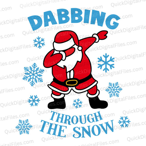 Dabbing Through the Snow: PNG DXF SVG