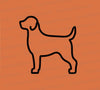 "Standing Dog Outline" SVG/JPEG Design - Pet-Themed Artwork