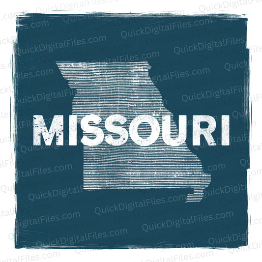 Rustic Missouri PNG with vintage colors
