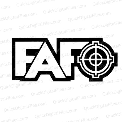Minimalist F Around and Find Out SVG design for T-shirts
