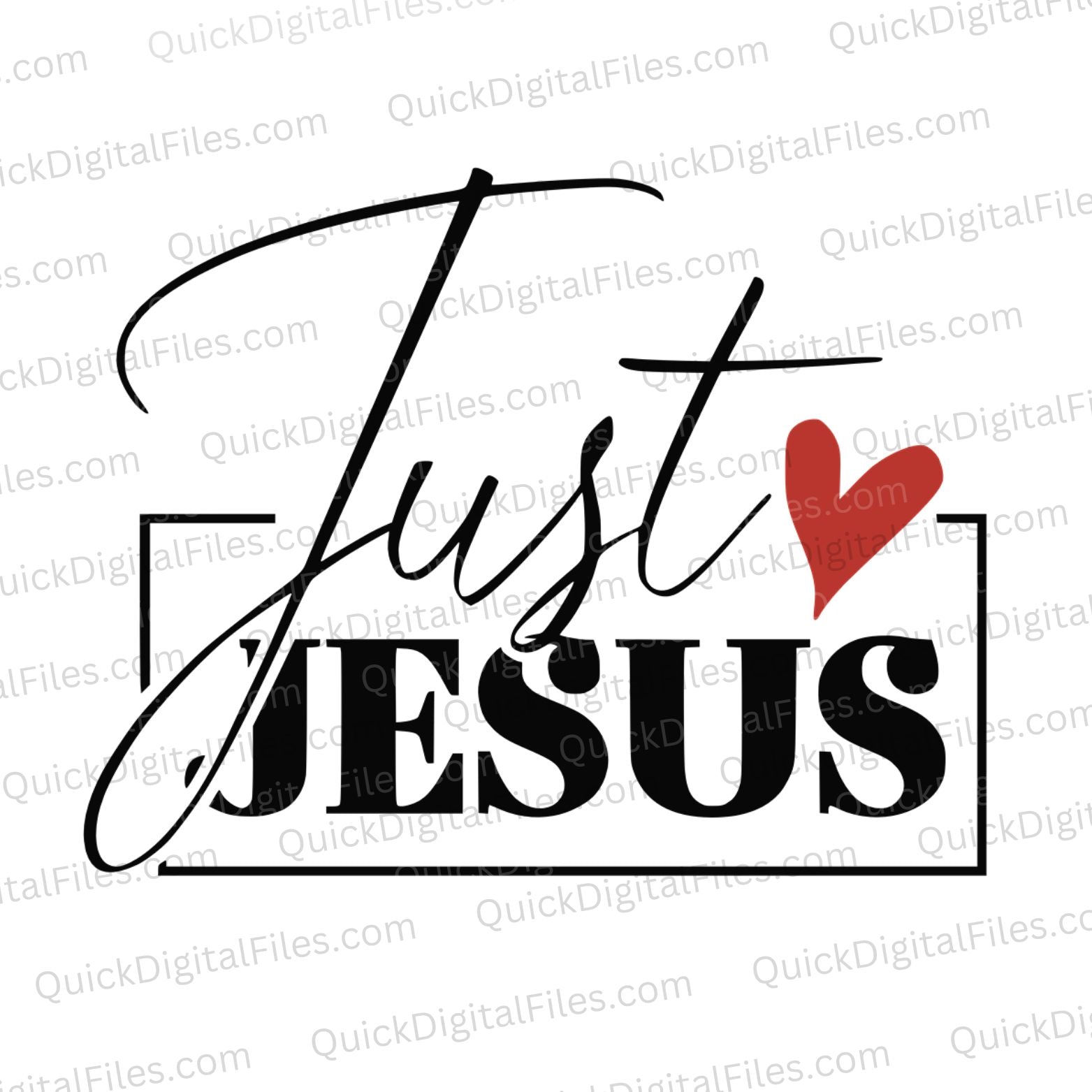 Just JESUS Cursive Text SVG
