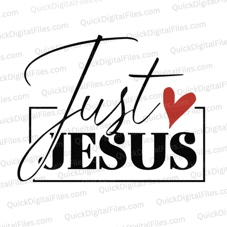 Just JESUS Cursive Text SVG
