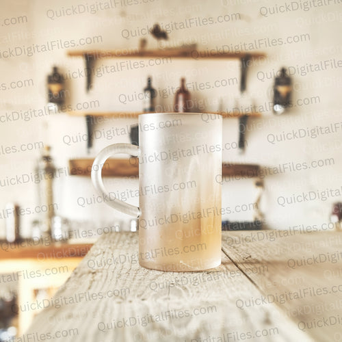 Frosted Beer Mug Mockup: PNG