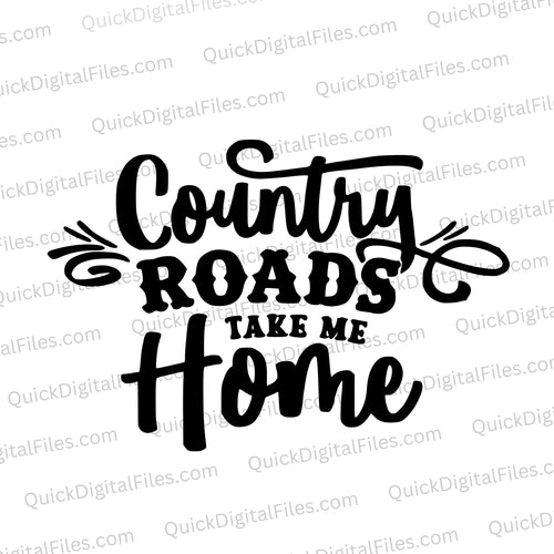 Country Roads Take Me Home: SVG