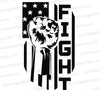 Fight Raised Fist American Flag SVG