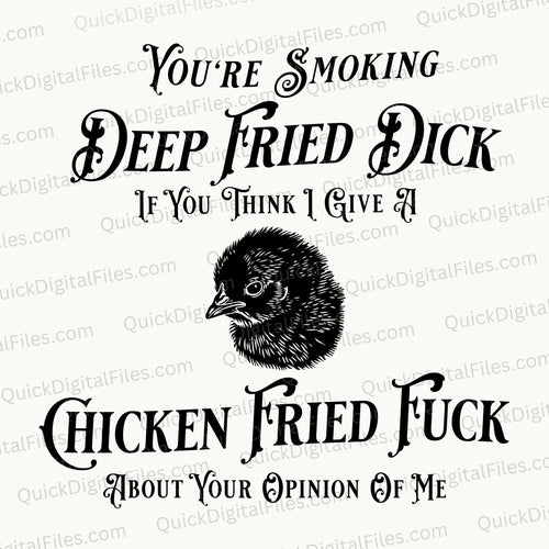 You're Smoking Deep Fried Fuck: PNG JPEG PDF SVG