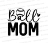 "Ball Mom SVG with baseball graphic for sports-themed DIY projects."