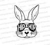 "Hip Hop Bunny" cool bunny head with sunglasses SVG design.