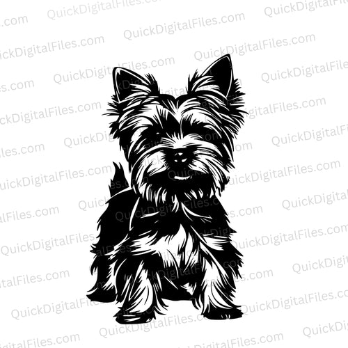 Yorkshire Terrier Silhouette: PNG SVG JPEG PDF