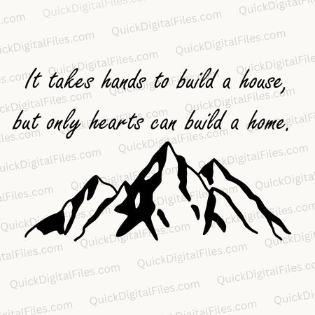 Inspirational Home Quote Design SVG