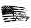 God and Country Distressed American Flag Graphic Art Download svg png jpeg