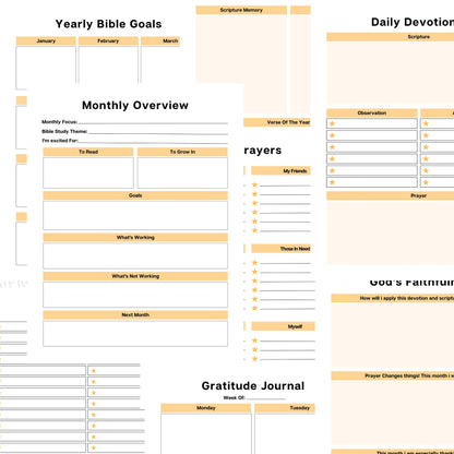 Devotional Planner PDF – Daily Faith, Prayer & Scripture Journal